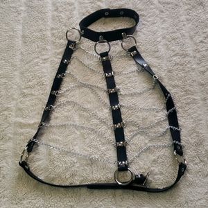 Dolls kill chest chain choker harness